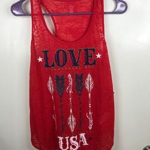 'LOVE USA" tank top